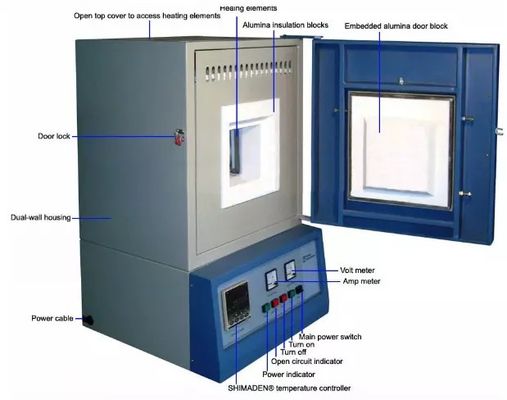 Programmable 20L 1600C Degree High Temperature Muffle Furnace Vacuum Laboratory Muffle Furnace