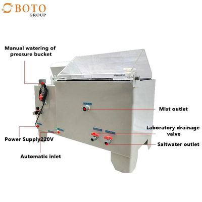 ASTM B117 Tuz Püskürtme Test Odası Özel Boyut 0.2Mpa ~ 0.4Mpa